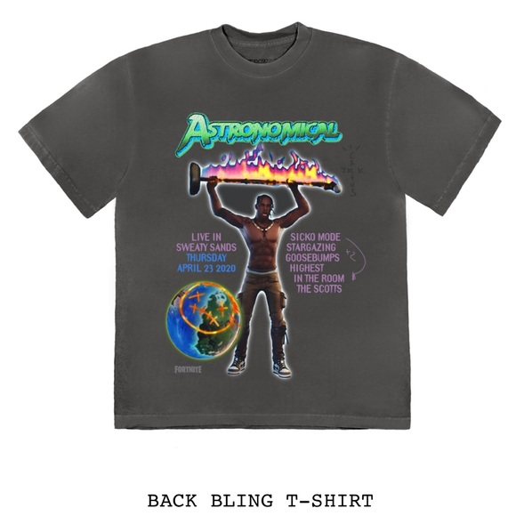 Travis Scott Other - ❌SOLD❌Travis Scott x Fortnite Back Bling Tee🆕